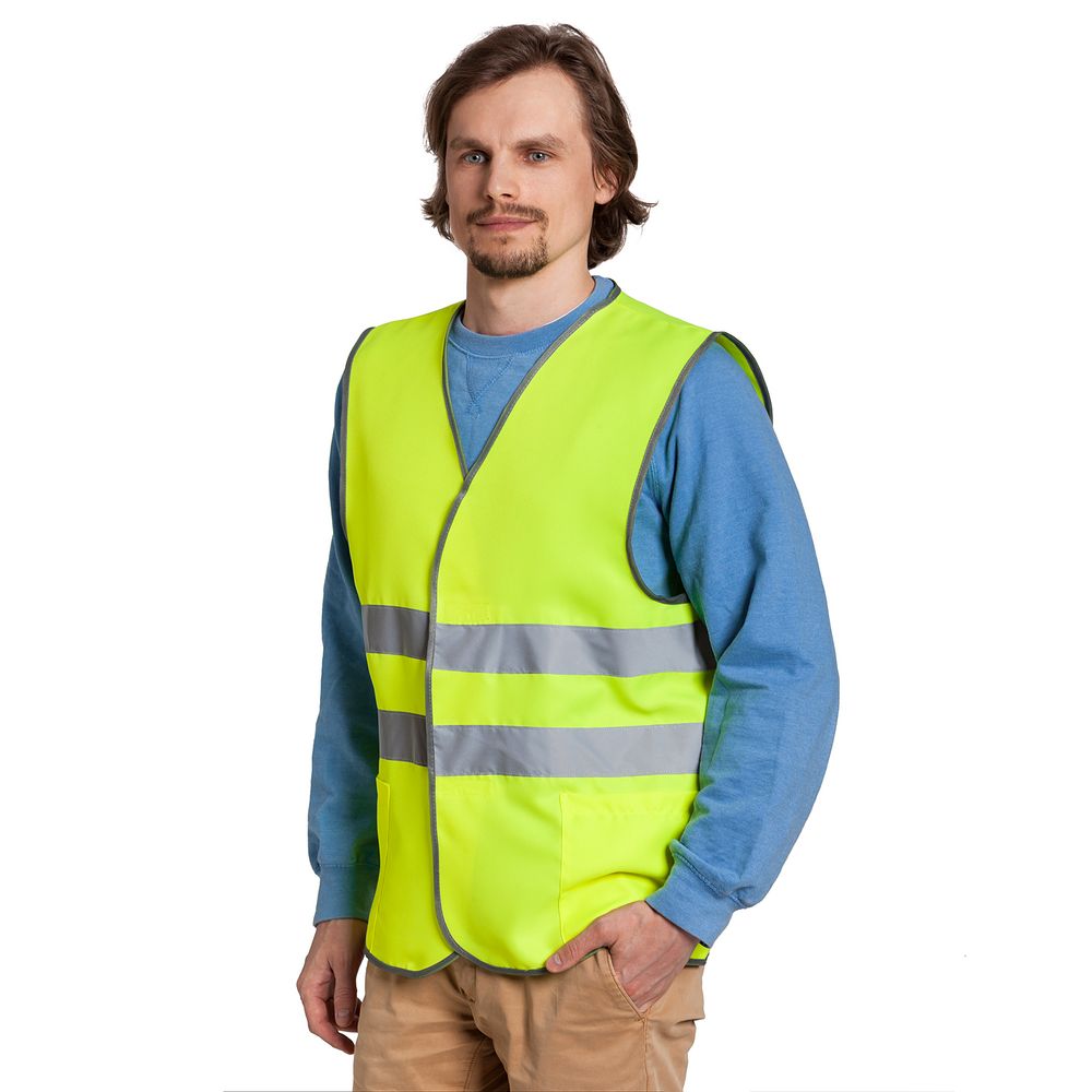 Сигнальный жилет СО-1 ТР, желтый флуоресцентный-5