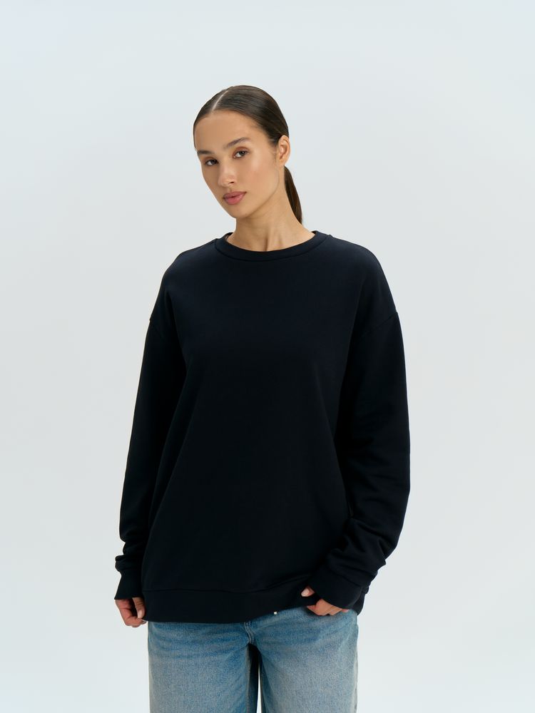 Свитшот оверсайз унисекс Omnifit, черный-5