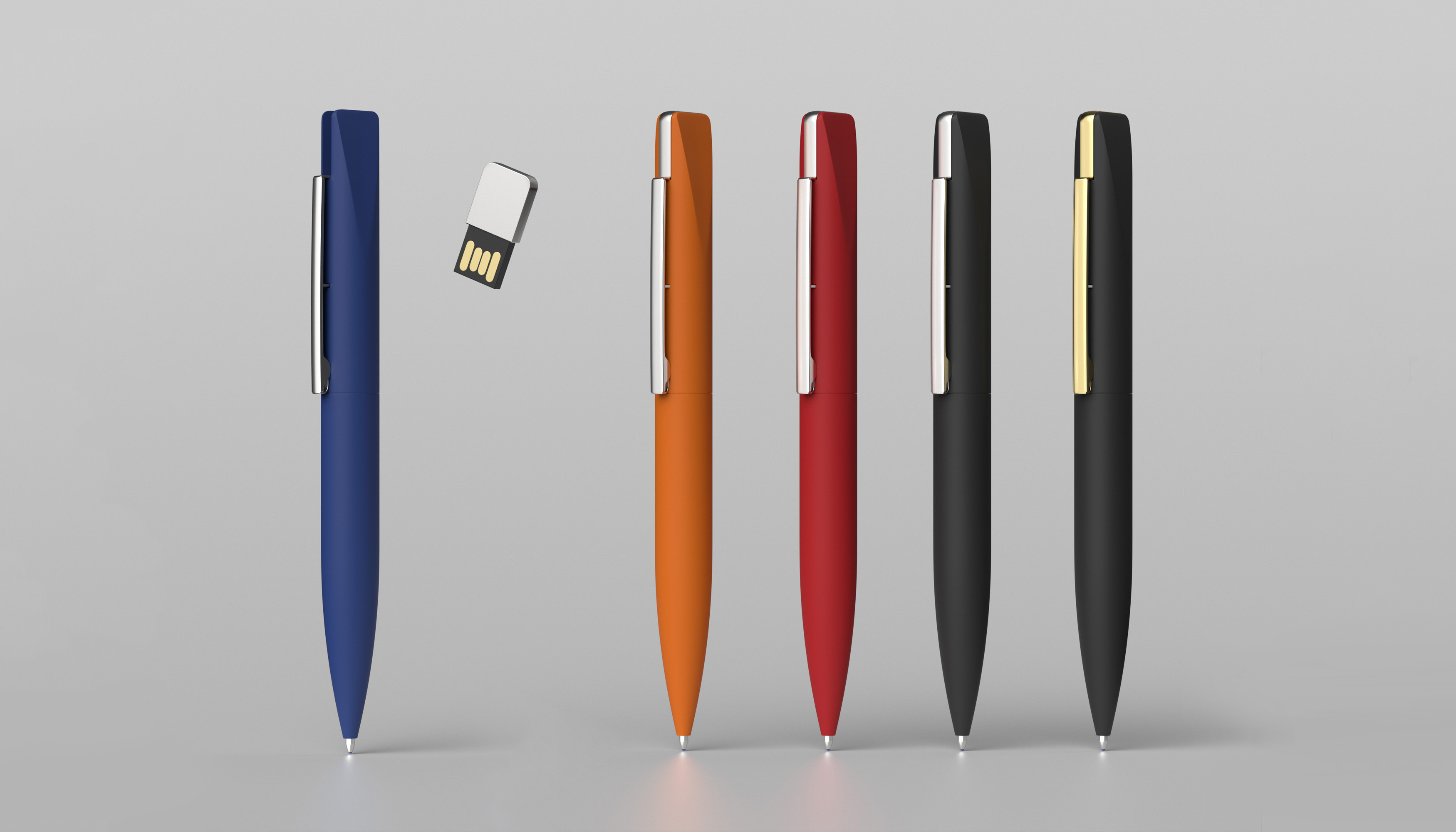 Ручка шариковая "Callisto" с флеш-картой 32Gb, покрытие soft touch-3