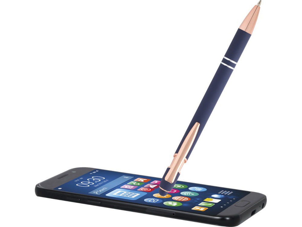 Nanna шариковая ручка с отделкой из розового золота - Синий (черные чернила)-4