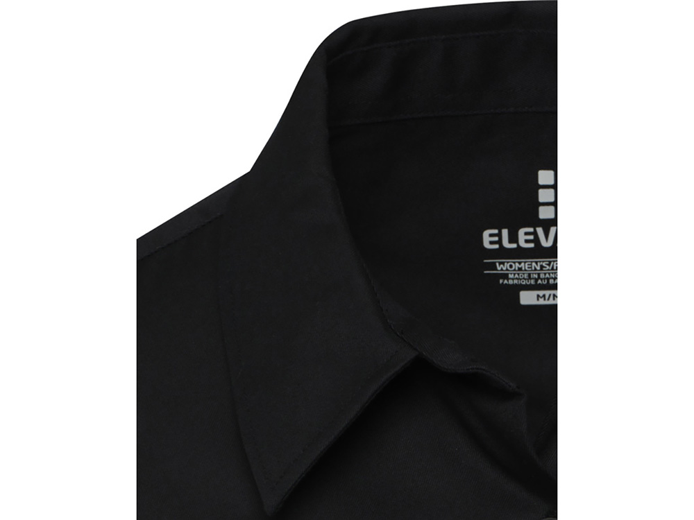 Citrine женская рубашка из твила - сплошной черный-3