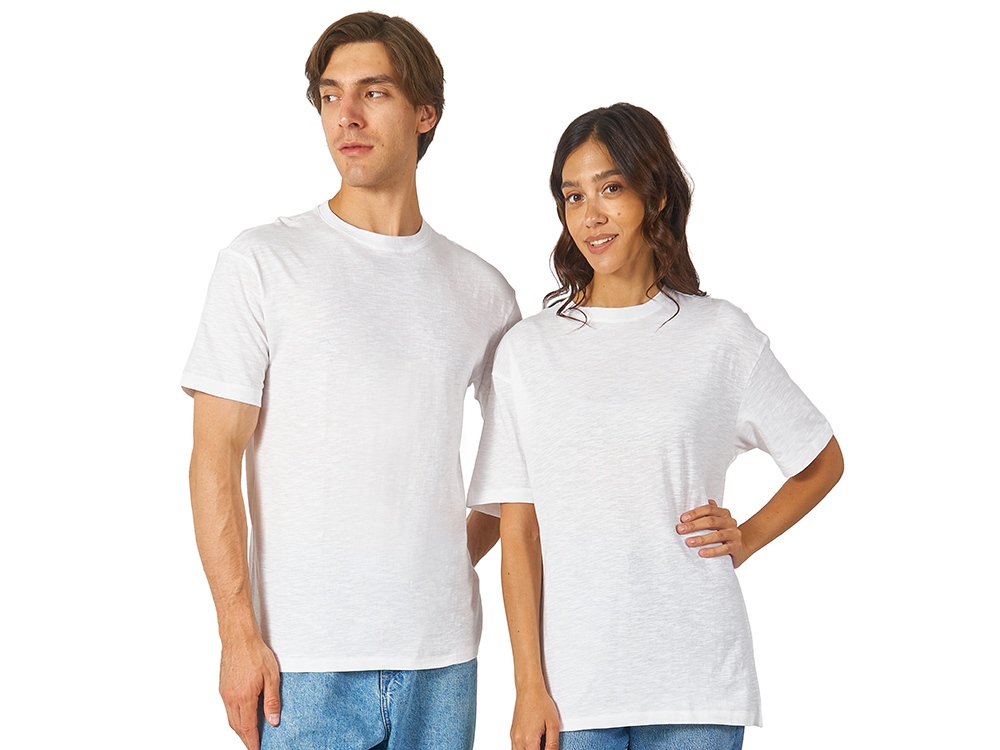 Футболка из джерси с протяжками Portofino унисекс, белый-0