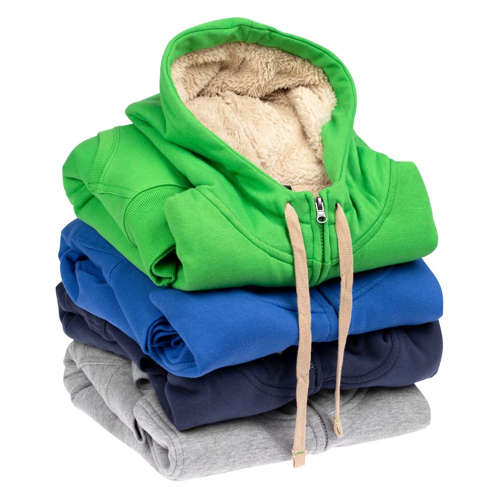 Толстовка унисекс на молнии Sherpa 280, темно-синяя-7