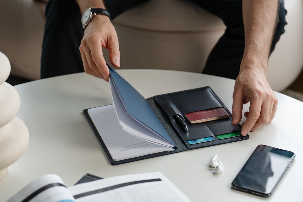 Еженедельник-портфолио Remini, недатированный, черный-6