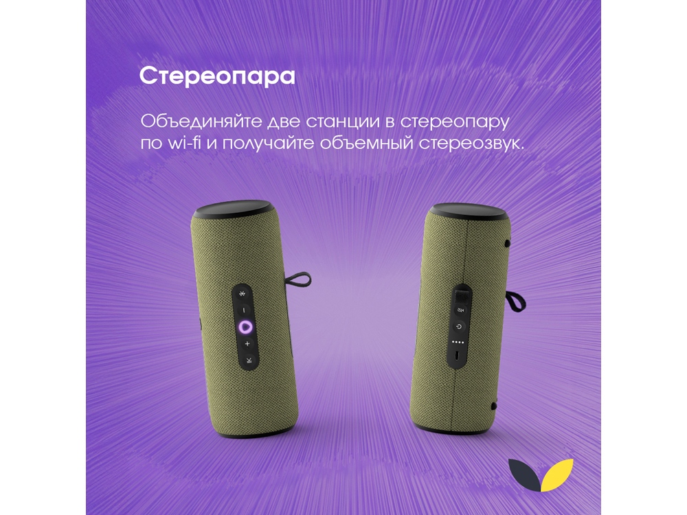 Умная портативная колонка Яндекс Станция Стрит с Алисой, зеленый (YNDX-00030GRN)-8