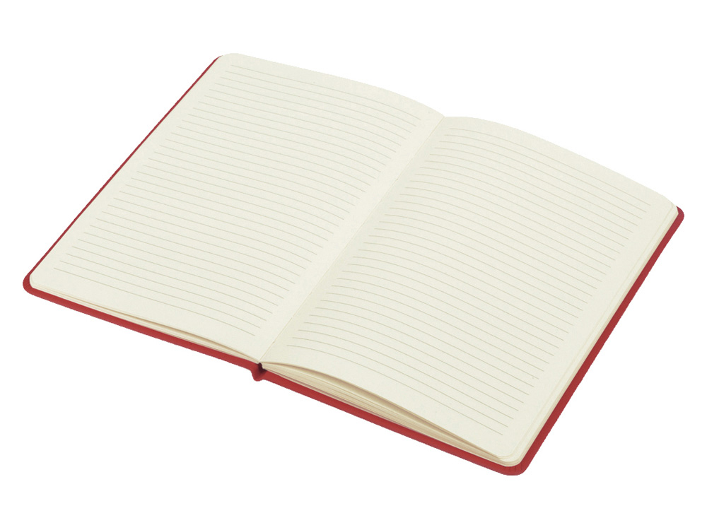 Блокнот Wispy, твердая обложка A5, 64 листа в линейку, красный-1