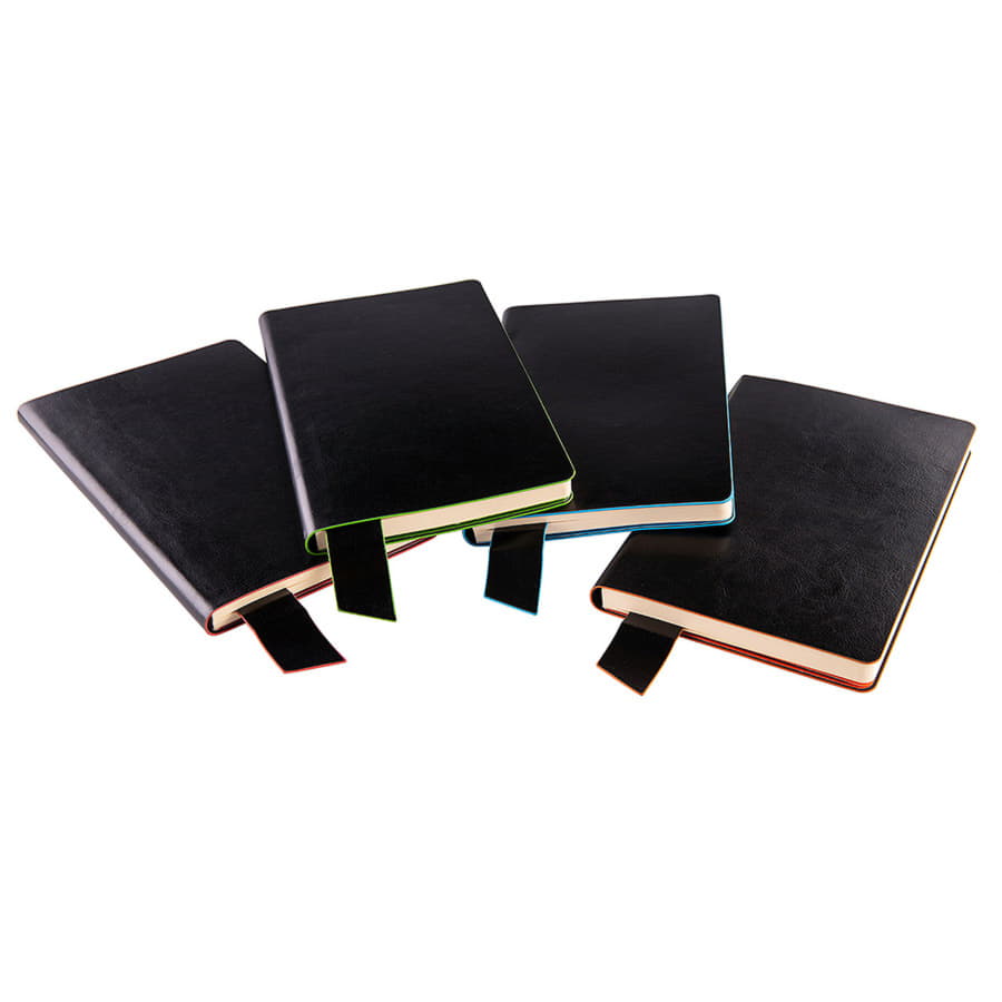 Бизнес-блокнот "Trendi", 130*210 мм, черно-красный, мягкая обложка, в линейку, черный, красный-7