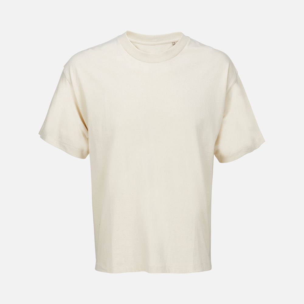 Футболка оверсайз унисекс Legacy, светло-бежевая (неокрашенная)-0