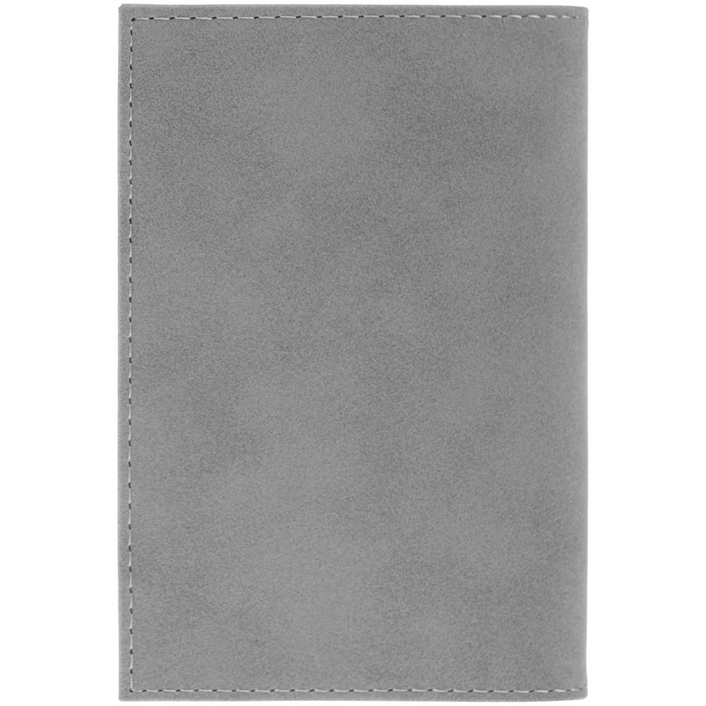 Обложка для паспорта Nubuk, светло-серая-1