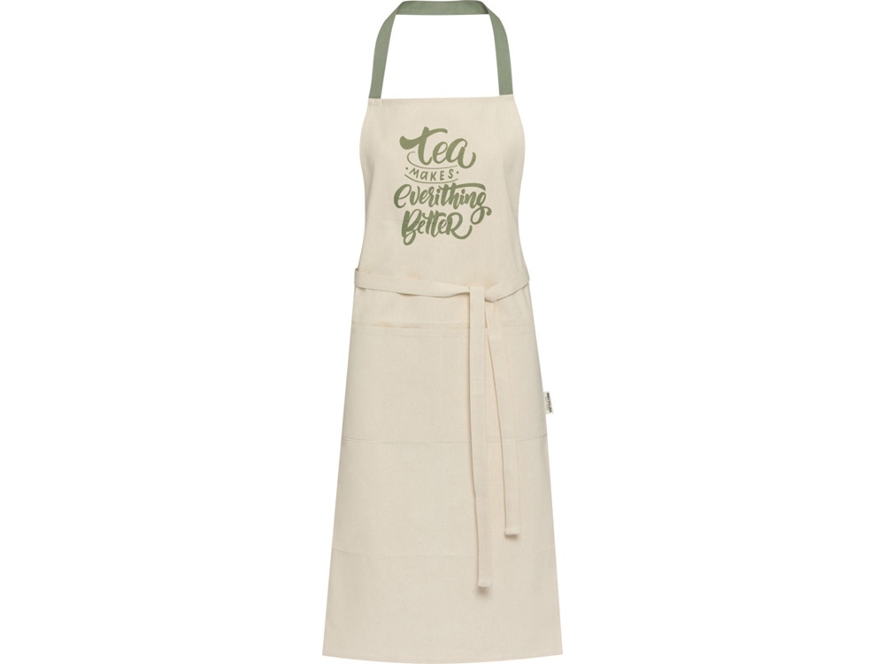 Nia фартук из переработанного хлопка плотностью 200 г/м² - Зеленый яркий-4