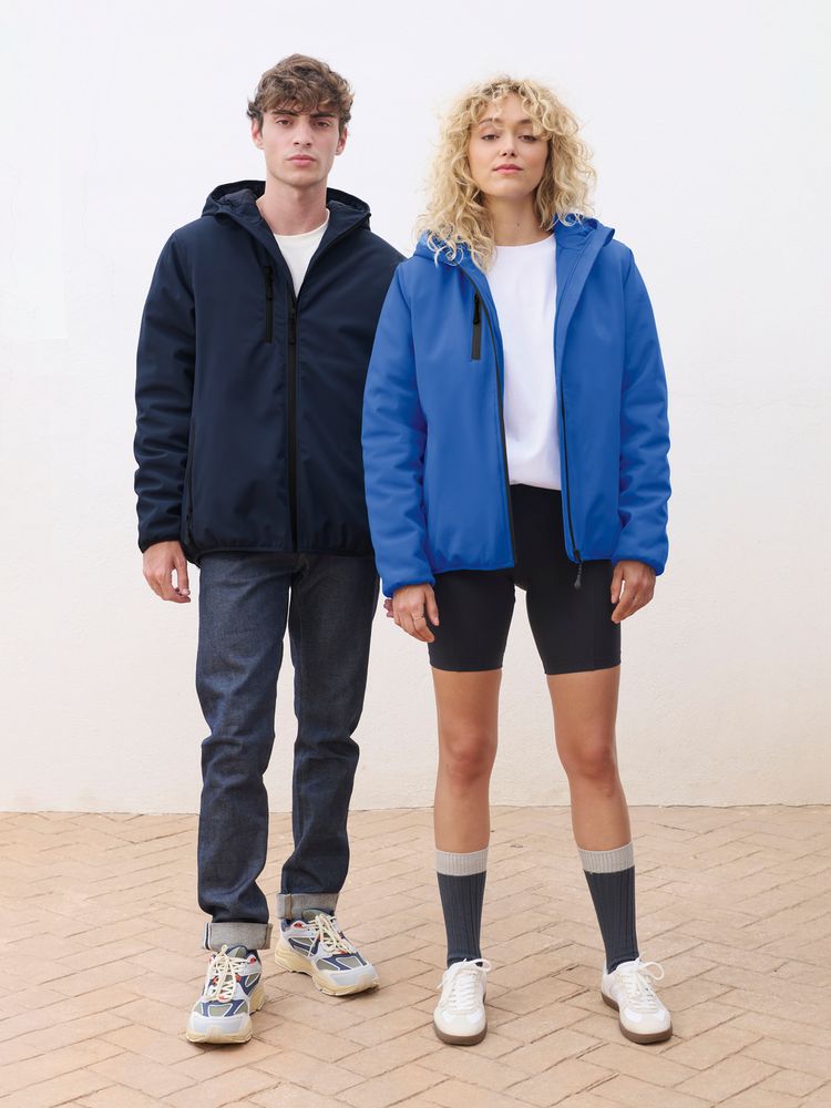 Куртка софтшелл с капюшоном мужская Falcon Men, темно-серая-2