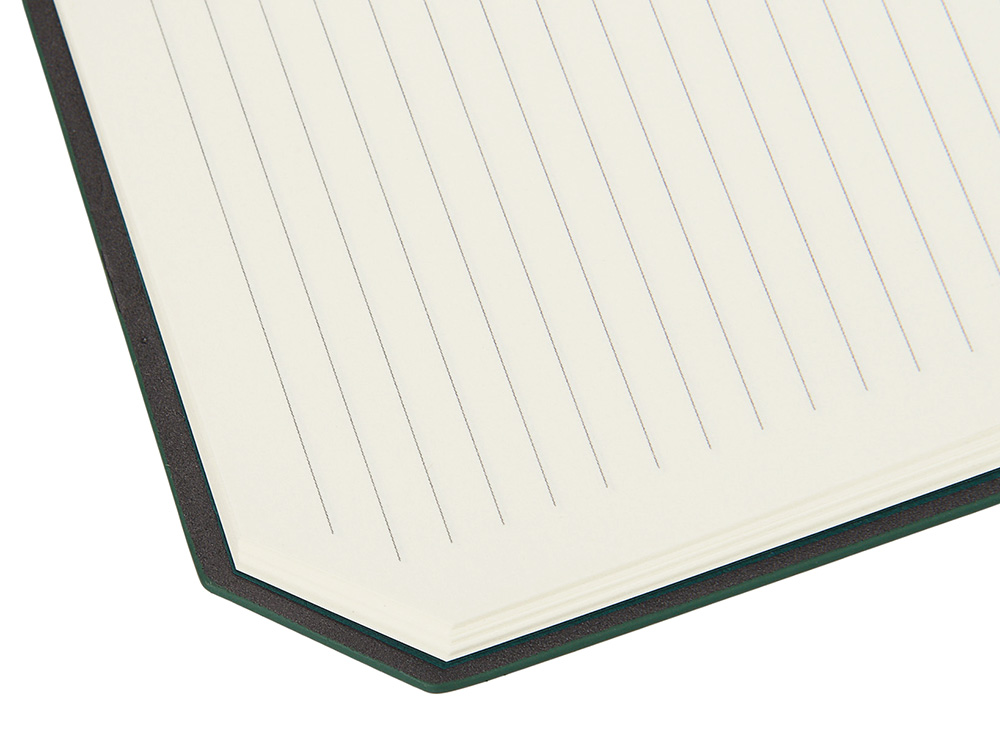 Блокнот А5 в гибкой обложке Chaplin, зеленый-9