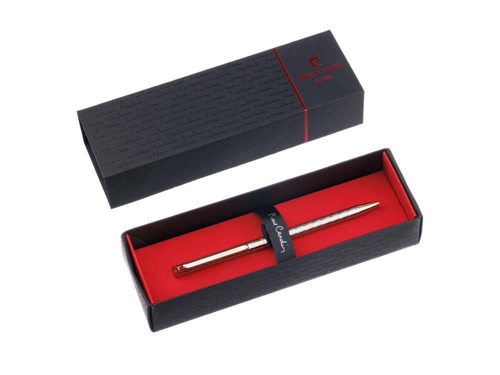 Ручка шариковая Pierre Cardin SLIM. Цвет - серебристый. Упаковка Е-4