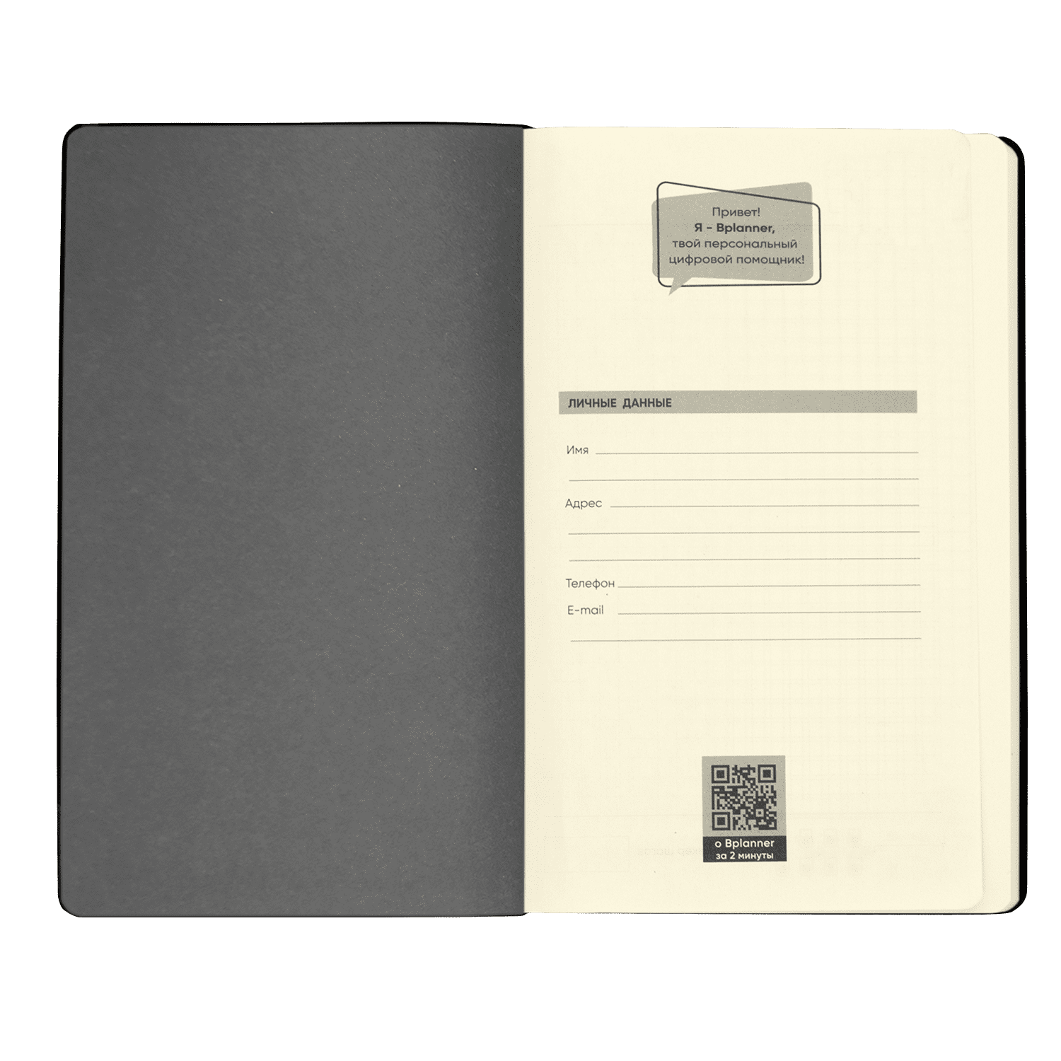 Бизнес-блокнот Bplanner.05 (серый)-4