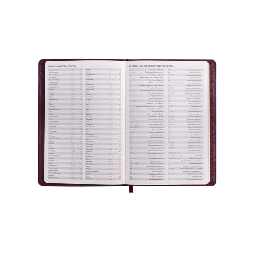 Ежедневник недатированный портфолио Mark, А5, бордовый, кремовый блок, золотой срез, бордовый-4