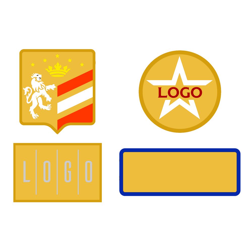 Шеврон из габардина Gabo M, желтый-1