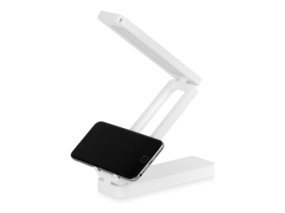 Складывающаяся LED лампа с беспроводной зарядкой Lightfold, белый-1