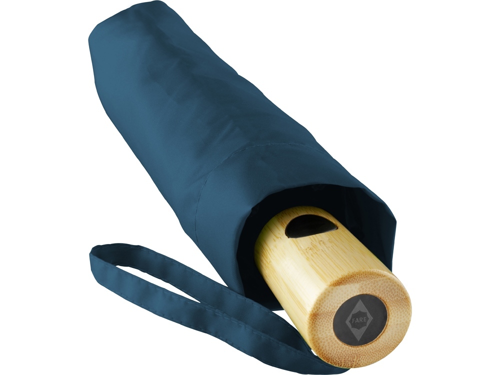Зонт складной 5429 ÖkoBrella из бамбука, полуавтомат, черный-2