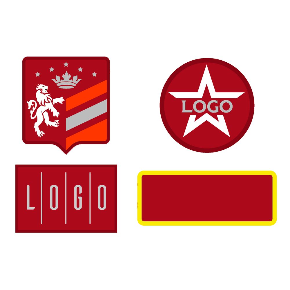 Шеврон из габардина Gabo M, красный-0