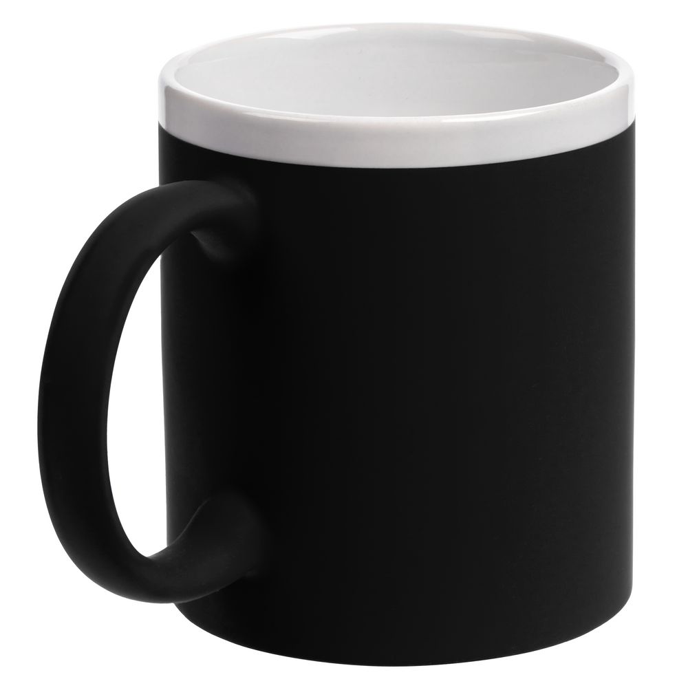 Кружка StopSpot с покрытием софт-тач, черная-2