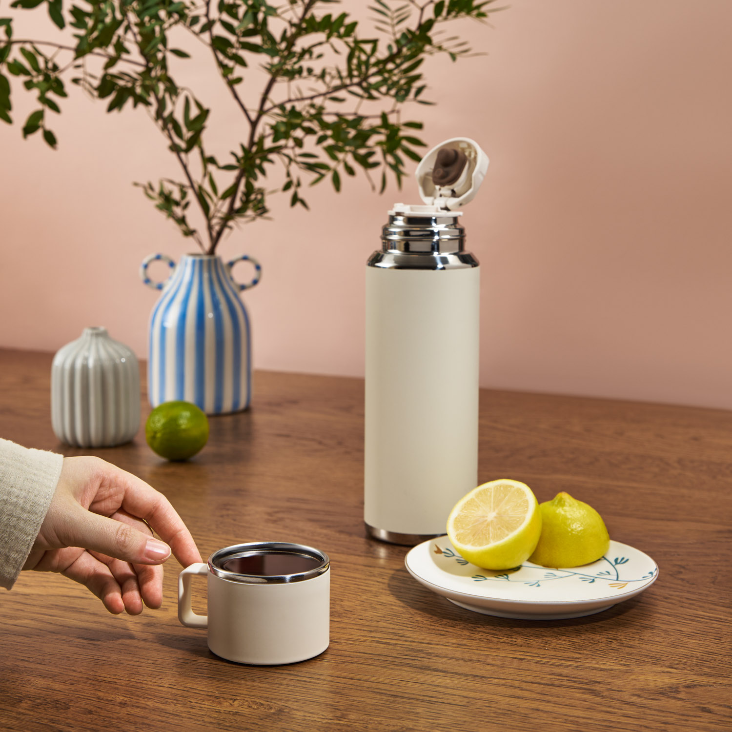 Термос Осло, бежевый-12