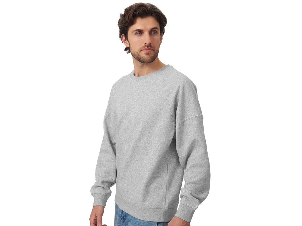 Свитшот оверсайз Paris, унисекс, серый меланж-5