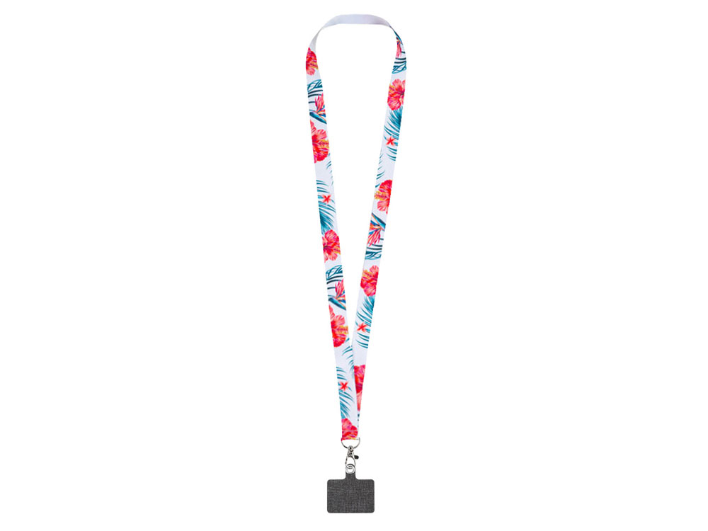 Ланъярд 2 см под сублимацию с карабином и большим держателем для телефона из ПЭ-1