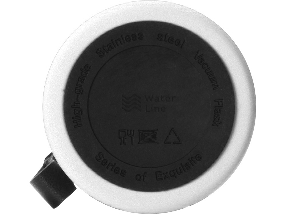 Вакуумный термос Story c покрытием powder, тубус, белый-6