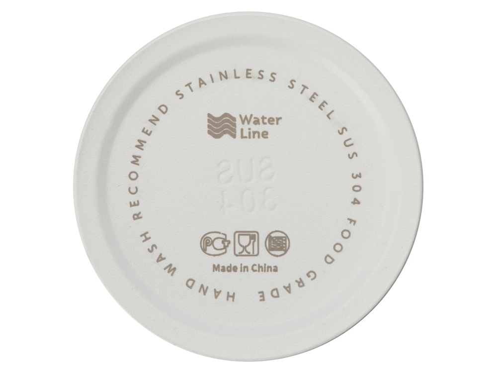 Бутылка для воды Supply Waterline, нерж сталь, 850 мл, белый/черный-9