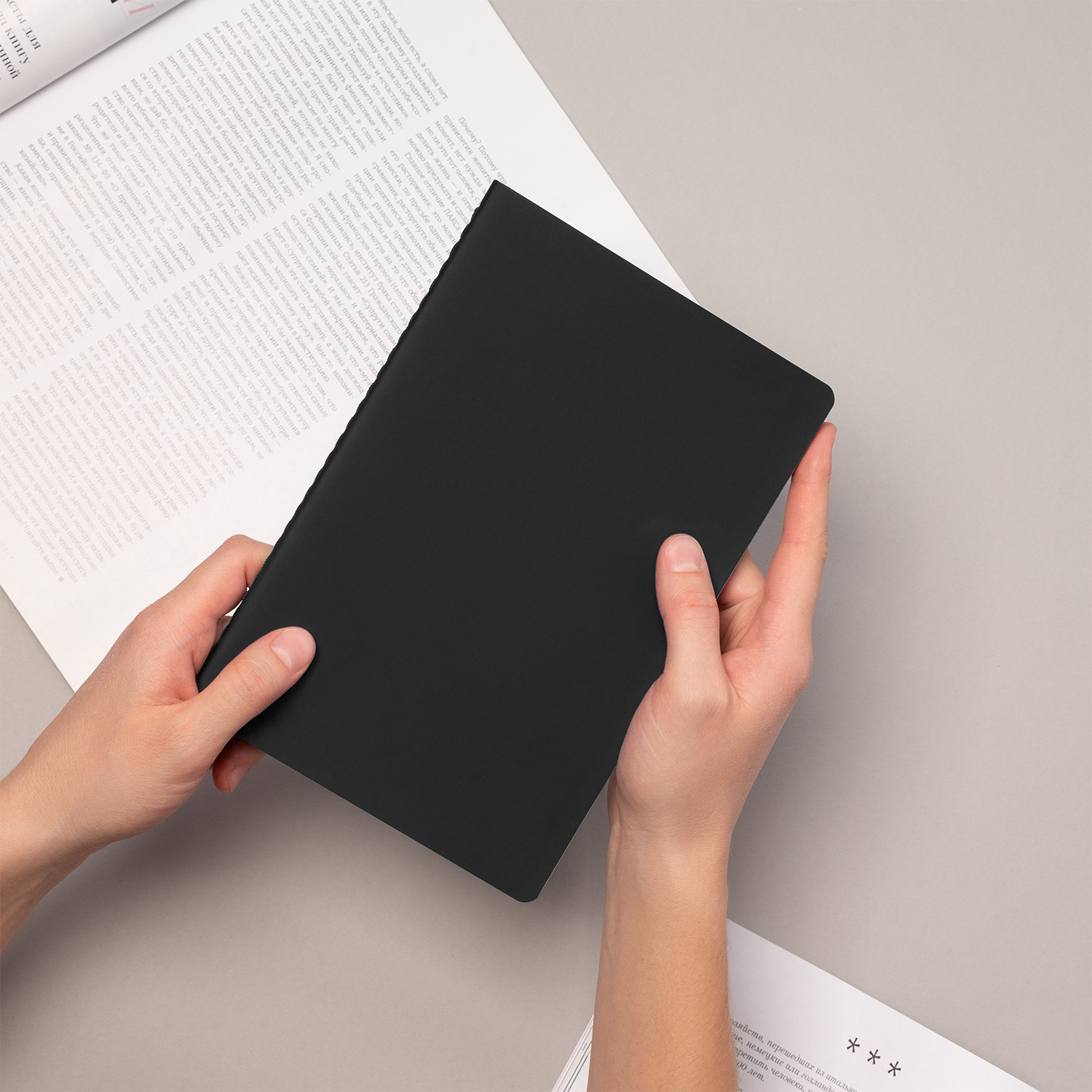 Блокнот Alpha slim, черный-14