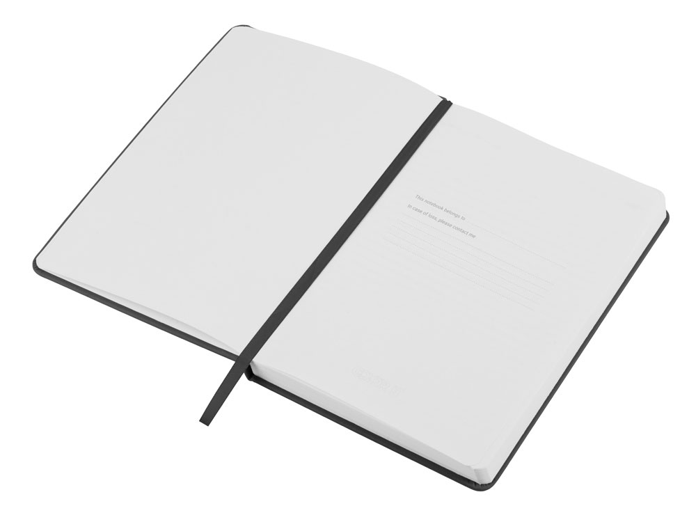 Бизнес-блокнот C2 софт-тач, твердая обложка, 128 листов, черный-2