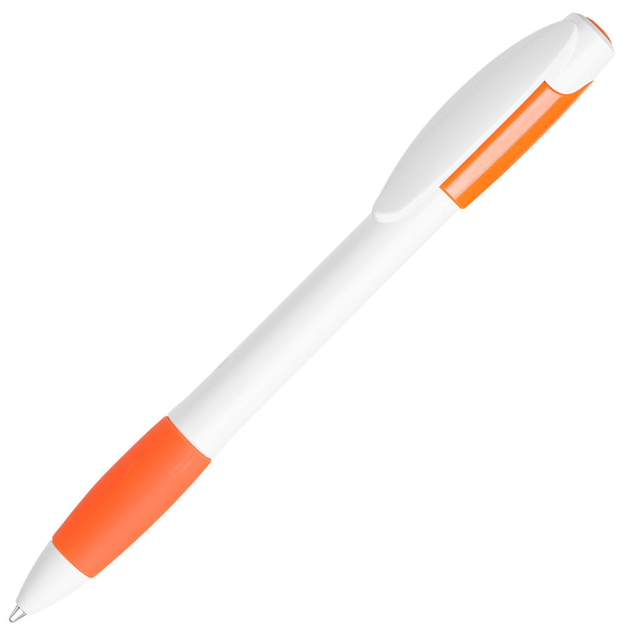 Ручка шариковая с грипом X-5, белый, оранжевый-0