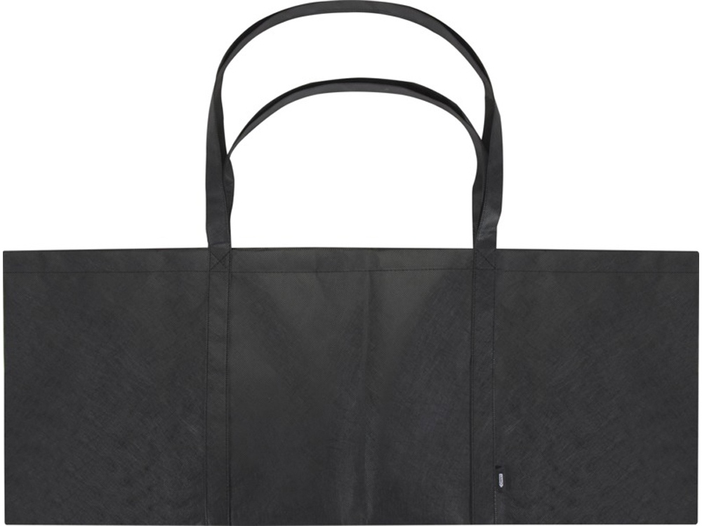 Jumbo эко-сумка очень большого размера из нетканого материала, объемом 65 л, сплошной черный-1