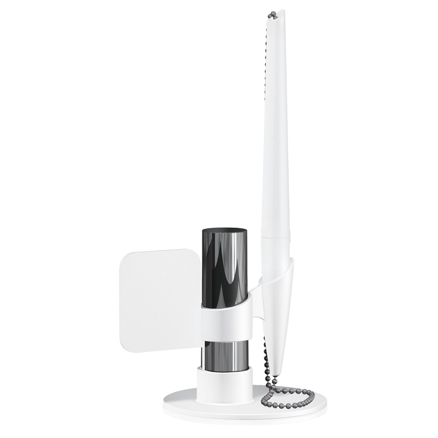 Ручка шариковая с держателем FLAG, белый-0