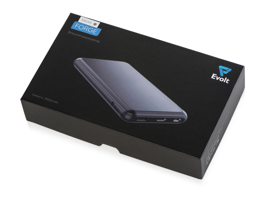 Внешний аккумулятор Forge v.2, металл, 10000mah, серый-7