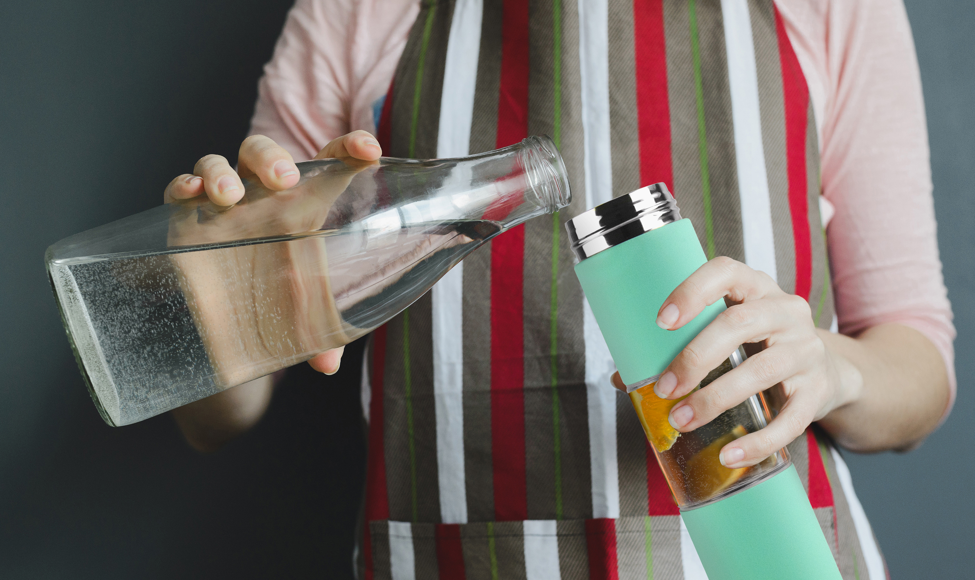 Термобутылка FLAVOUR U SEE, 460 мл, бирюзовая-3