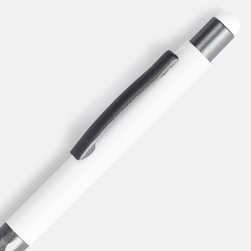 Ручка шариковая Digit Soft Touch со стилусом, белая-3