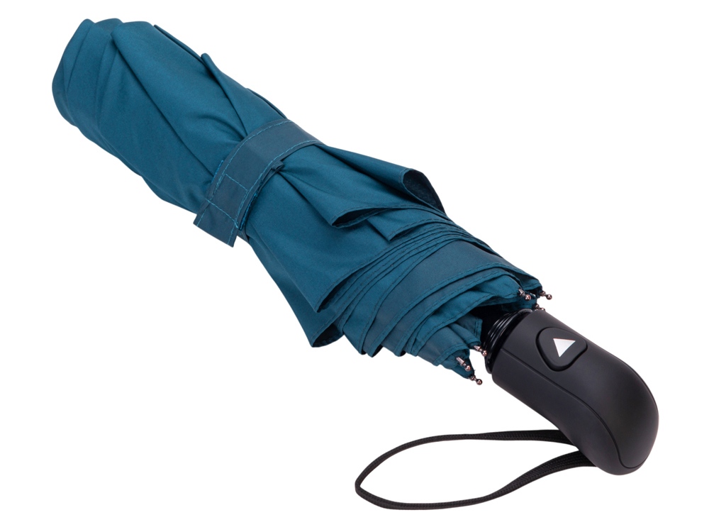 Зонт-полуавтомат Roof с куполом из переработанного пластика, морская волна 3025C-2