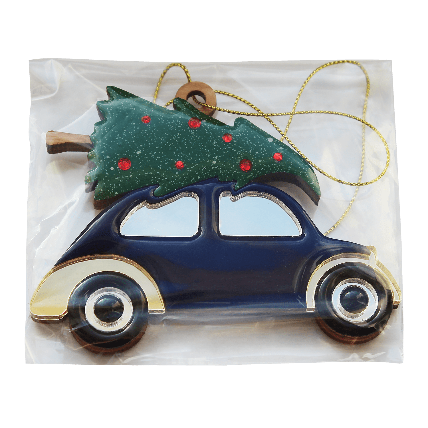 Ёлочная игрушка Машинка (синий)-5