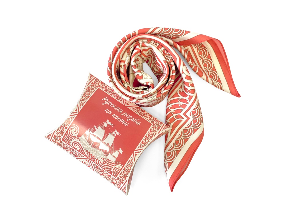 Платок Русская резьба по кости-3