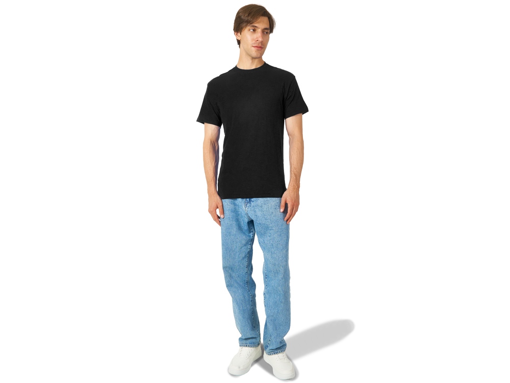 Футболка из джерси с протяжками Portofino унисекс, черный-5