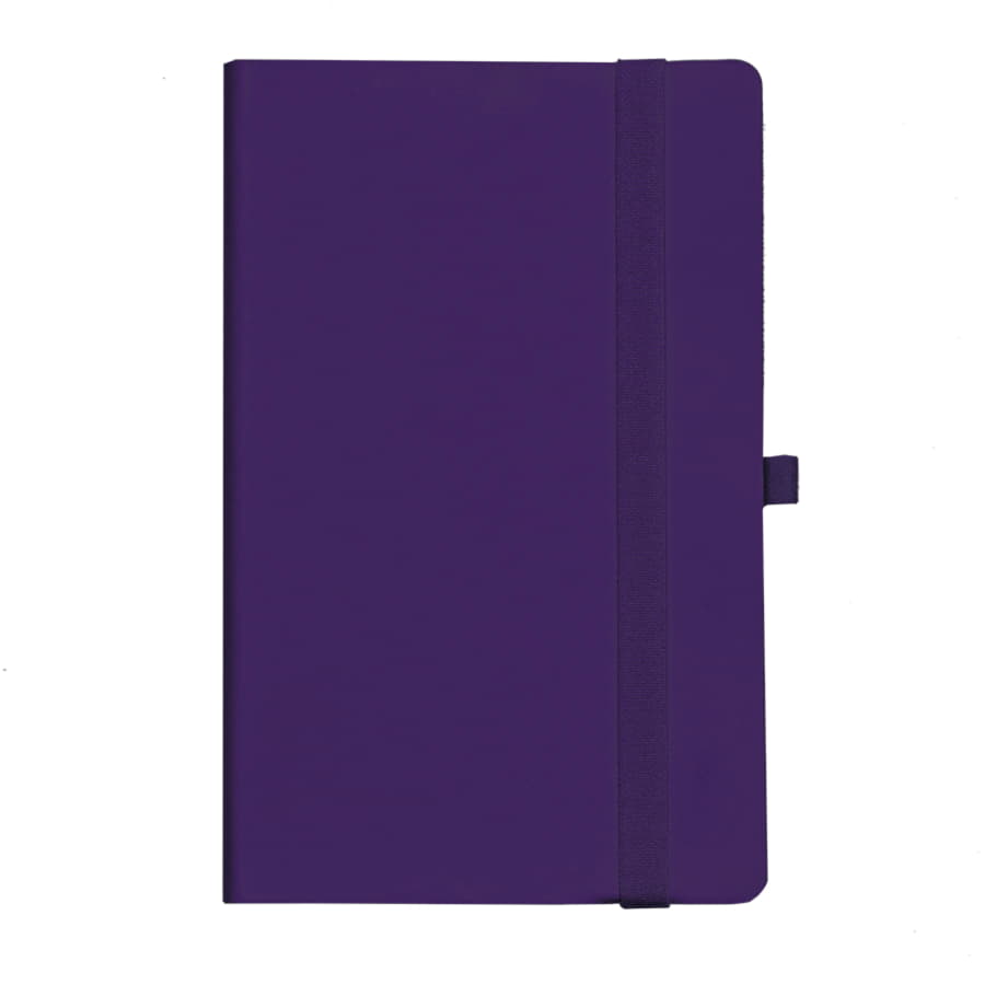 Бизнес-блокнот GRACY на резинке, формат А5, в линейку, фиолетовый-1