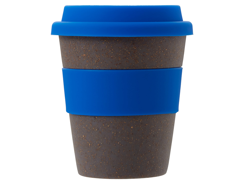 Стакан с силиконовой крышкой Cafe, синий-4