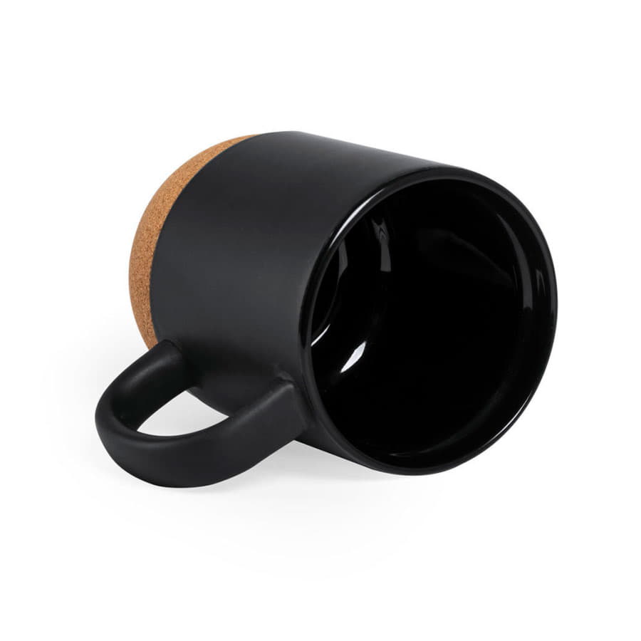 Кружка BOKUN, пробковое дерево, керамика, черный-1