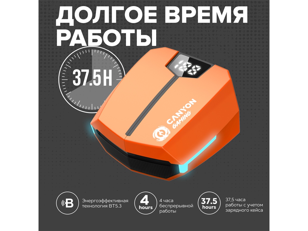 Игровая гарнитура Canyon DoubleBee GTWS-2, черный (CND-GTWS2B)-6