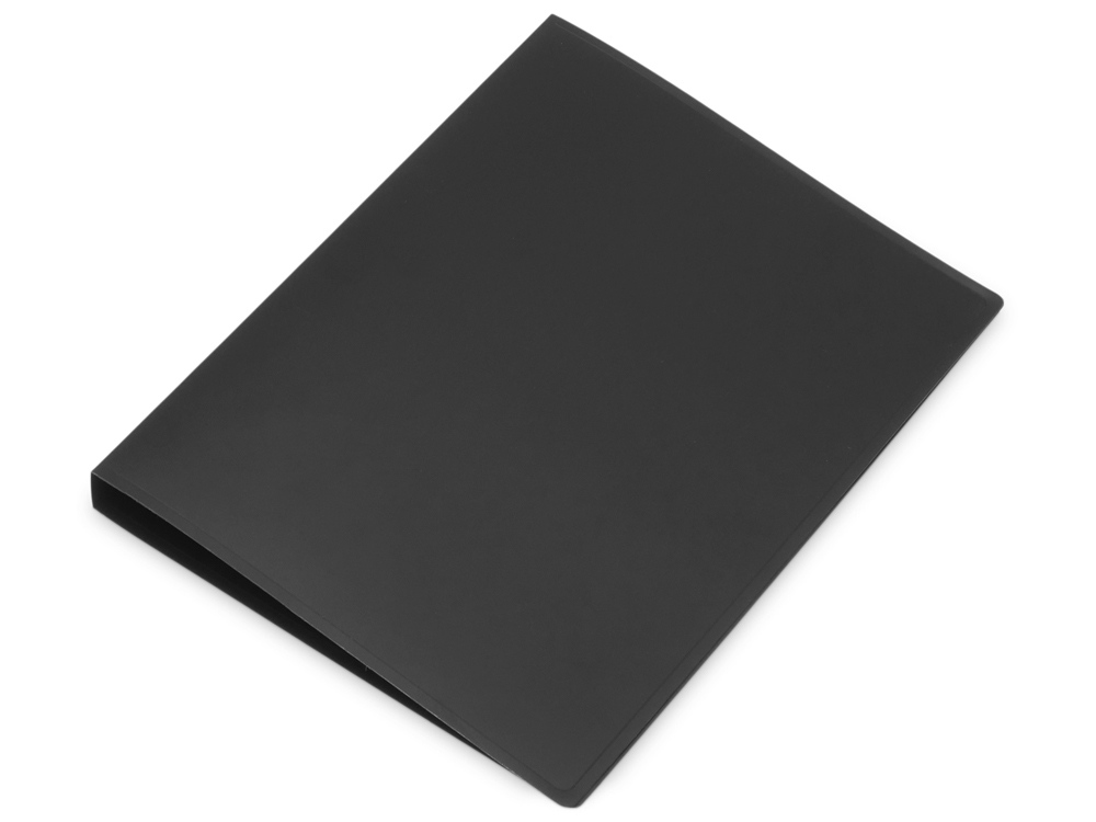 Папка пластиковая с 2 кольцами, черный-0