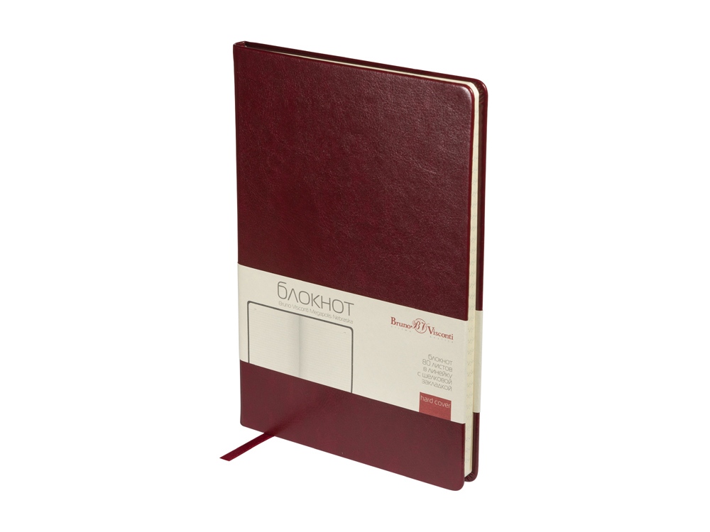 Блокнот А5 Megapolis Nebraska, бордовый-0