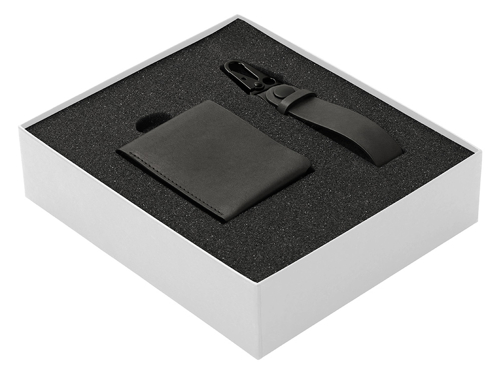 Подарочный набор Long River: кошелек, ремешок для ключей (без лого Long River), белая коробка-1