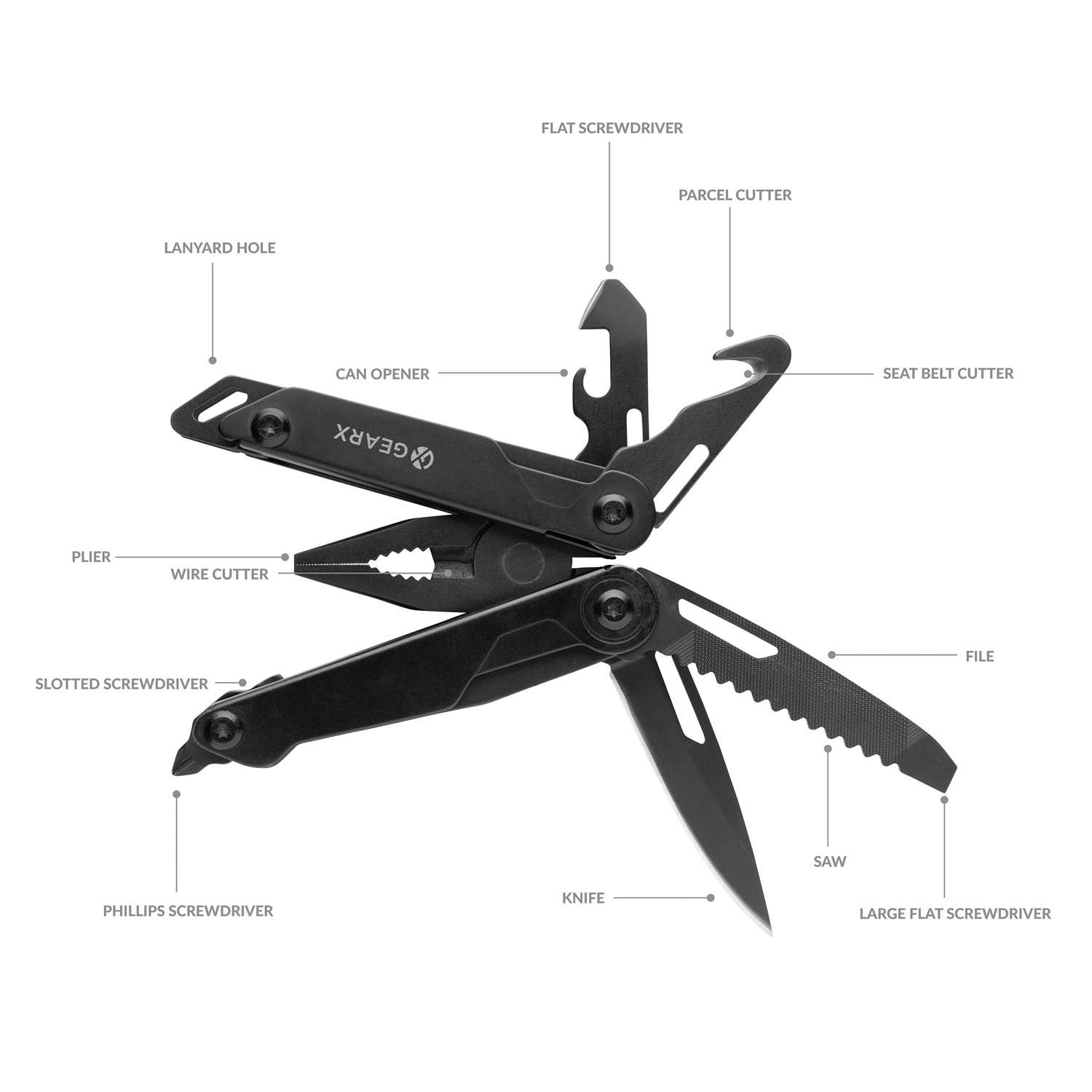 Мультитул Gear X с пассатижами-5