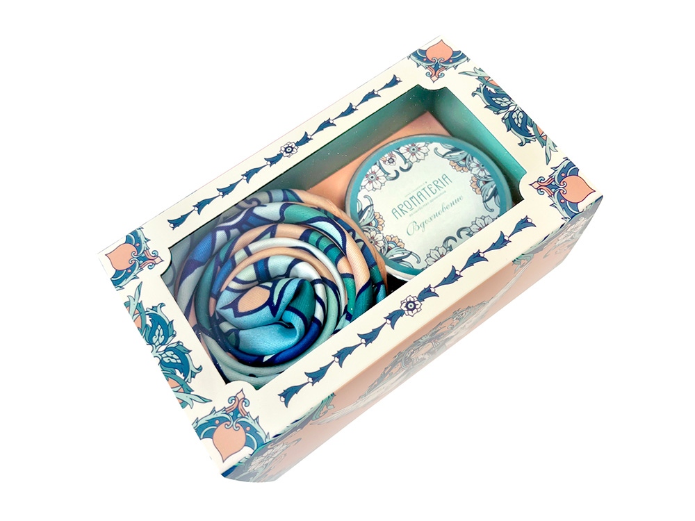 Набор: платок Царевна Лебедь и свеча Вдохновение-2